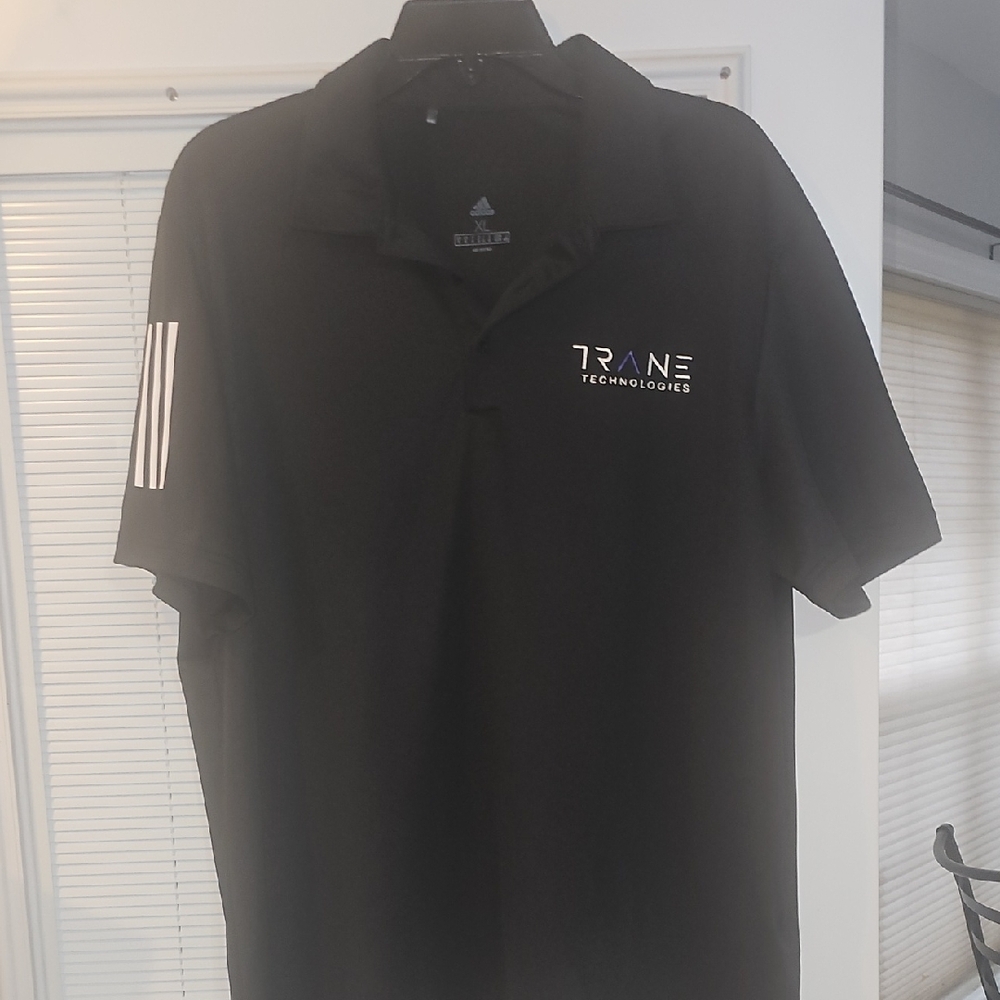 Sporty Black Polo with Striped Sleeves